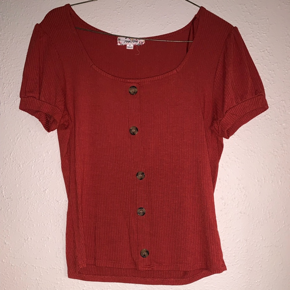Pink Rose button down top